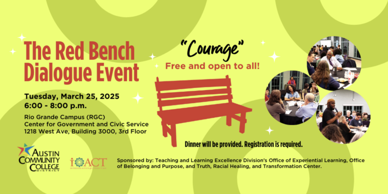 RSVP Now: Spring 2025 Red Bench Dialogue Event on “Courage”